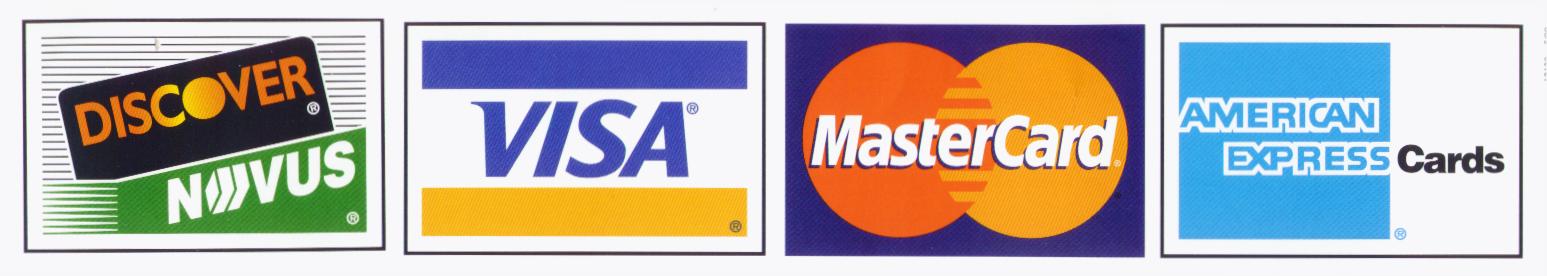 Visa Mastercard Accepted