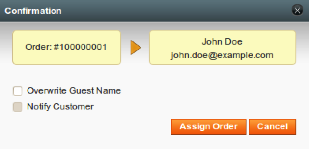 Assign Order to Customer Magento Extension