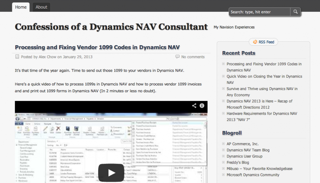 Dynamics NAV Consultant - Alex Chow