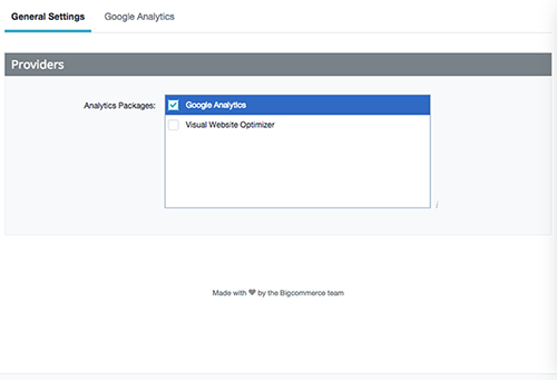 Bigcommerce Google Analytics